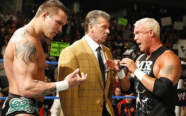 Orton, Vince McMahon and Kennedy on an episode of WWE SmackDown.