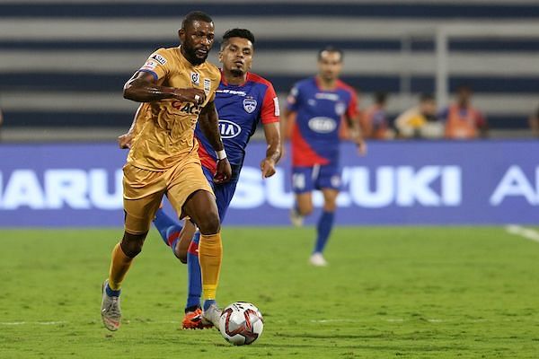 Arnold Issoko was declared the &#039;Hero of the match&#039; for his fantastic performance (Image Courtesy: ISL)