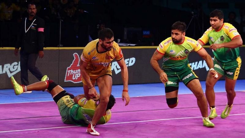 Rahul Chaudhari was in fine form as he picked up 13 raid points