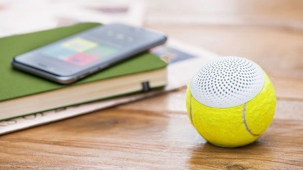 A tennis ball speaker