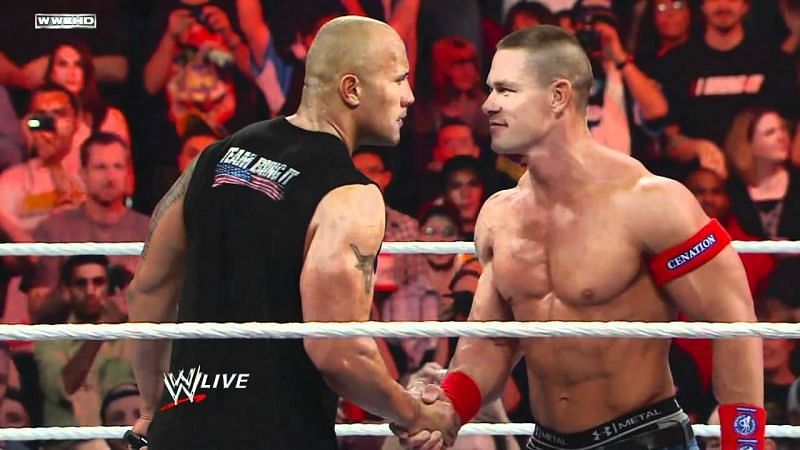 The Rock and Cena, agree to their WrestleMania 28 match, the night after WrestleMania 27.