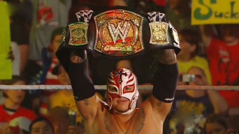 Mysterio as WWE Champion.