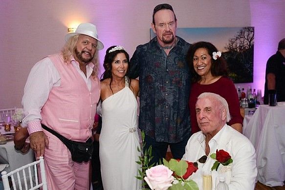 Ric Flair got married for the 5th time to longtime partner Wendy Barlow in September