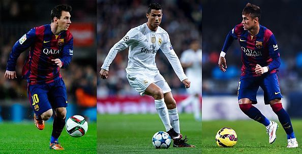 Lionel Messi, Cristiano Ronaldo and Neymar