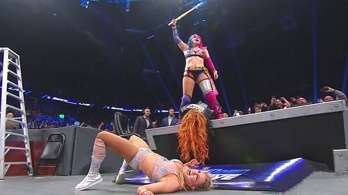 Asuka took down the two women she will compete against at TLC