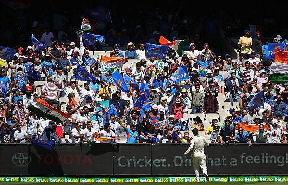A general view of the MCG crowd during the third Test