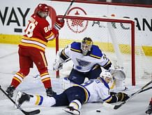 David Perron, Jake Allen lead Blues past Flames, 3-1