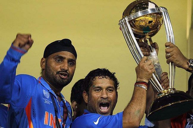 Image result for harbhajan singh with world cup