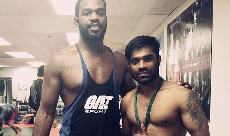 Bharat Kandare alongside former UFC light heavyweight champion, Jon Jones.