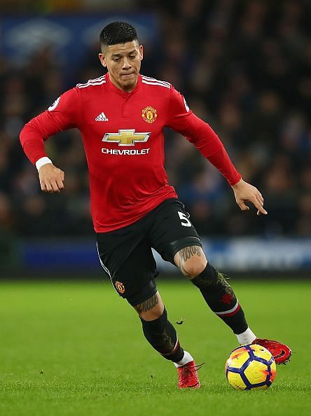 Rojo in action against Everton in the past season