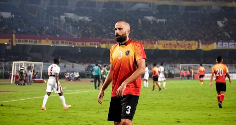 Borja Gomez during the &#039;Kolkata Derby&#039;