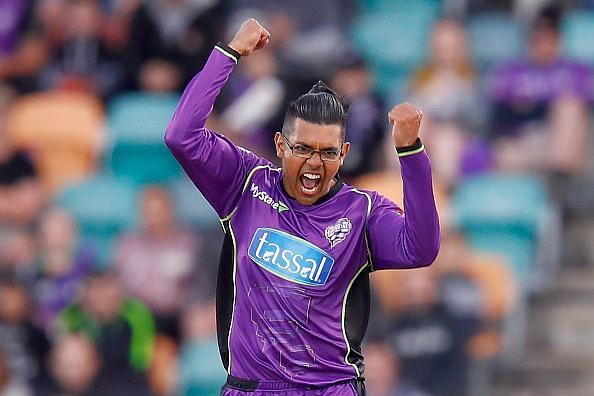 BBL 07 - Clive Rose celebrates for Hobart Hurricanes against Brisbane Heat