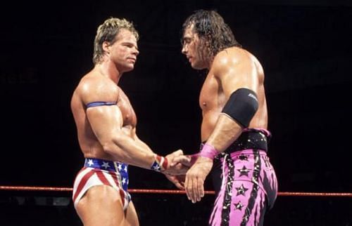 Luger and Bret shaking hands!