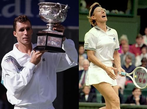 Ivan Lendl (L) and Martina Navratilova (R)