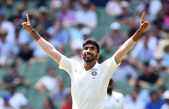 Bumrah celebrates. He is the reason for India&#039;s stronghold over this contest.