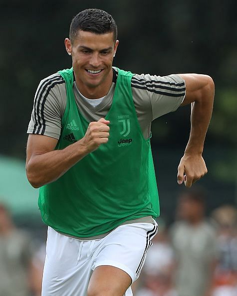 Ronaldo training for Juventus