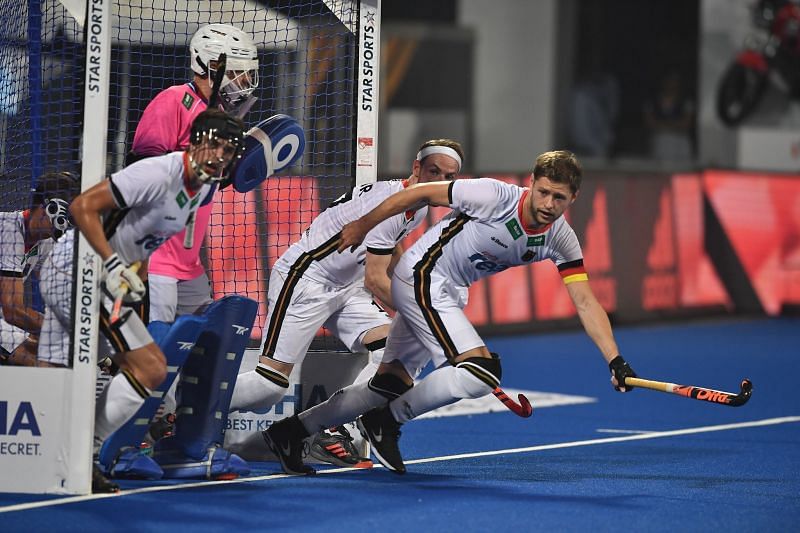 The German goalkeeper must be the most disappointed man at the end of the match (Image Courtesy: FIH Media)