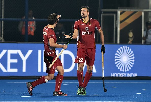 Simon Gougnard was named Player of the Match for setting up two of Belgium&#039;s goals