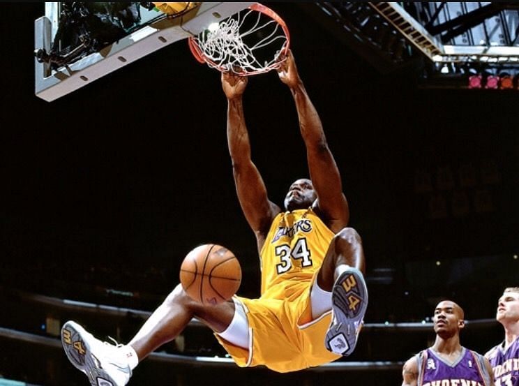 Shaquille O&#039;Neal with a Slam Dunk