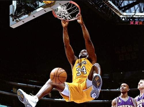 Shaquille O'Neal with a Slam Dunk