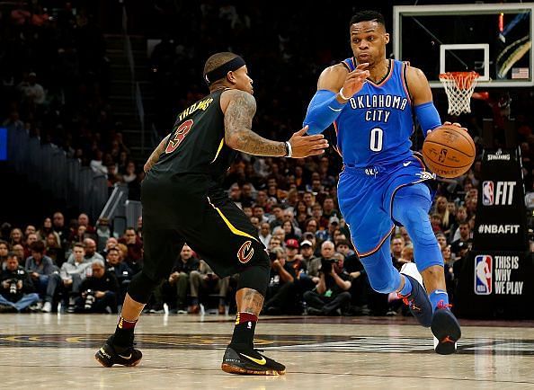 Thomas guarding Westbrook last season