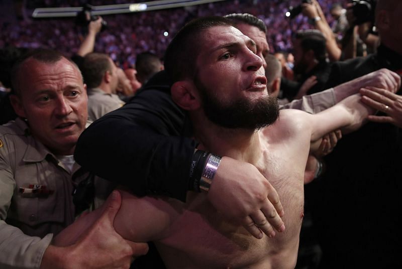 Khabib Nurmagomedov created a controversial moment at UFC 229