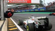 Jenson Button wins the driver's title in Sao Paulo, Brazil