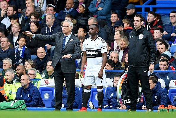 Ranieri during Fulham&#039;s 1-0 defeat to Chelsea at the Stamford Bridge
