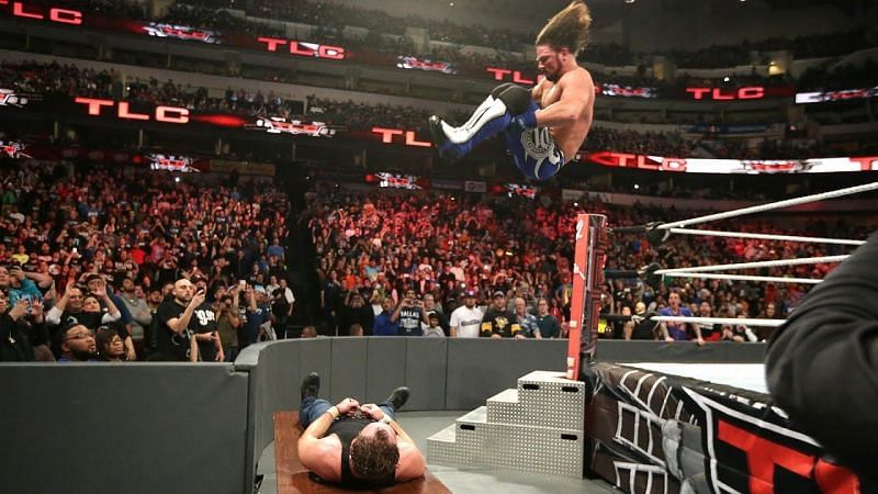 This one was arguably AJ Style&#039;s best 450 splash in WWE
