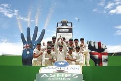 The first-ever international cricket match