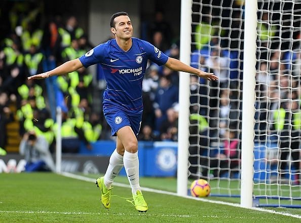 Pedro scores Chelsea&#039;s first goal within four minutes from kickoff