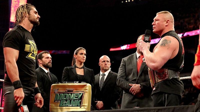 Seth Rollins and Brock Lesnar