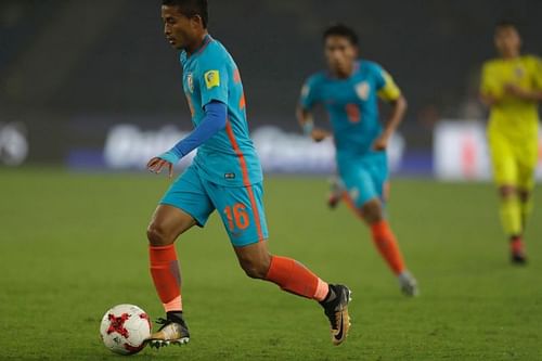 Nongdamba Naorem, representing India in the U-17 World Cup (Image: Facebook)