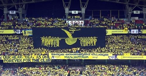 The Kerala Blasters fans' tribute to their heroes during the state's worst floods