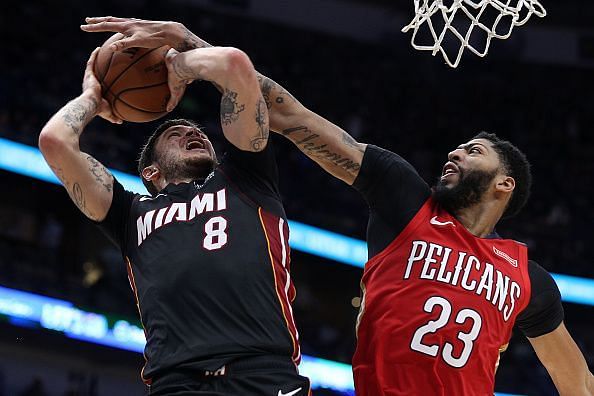 Action from Miami Heat v New Orleans Pelicans