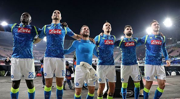 Napoli are currently trailing Juventus in the Serie A