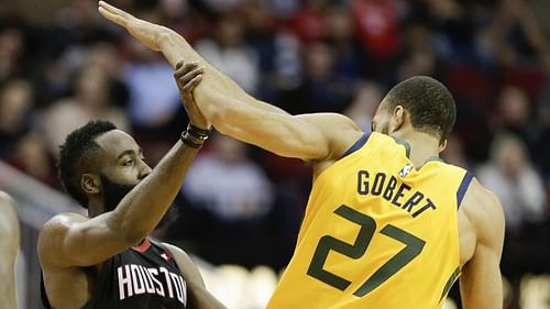 Harden retaliated to Gobert's inappropriate shot to his waist area during the game.