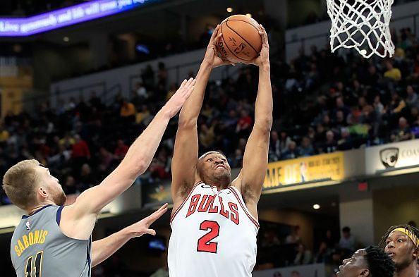 Action from Chicago Bulls v Indiana Pacers
