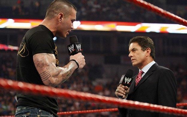 Mike Adamle and Randy Orton