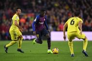 Barcelona forward Ousmane Dembélé vs. Villarreal on Sunday