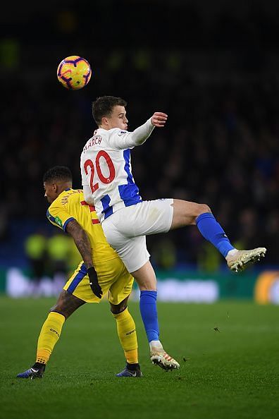 Brighton &amp; Hove Albion v Crystal Palace - Solly March scoring a crucial goal