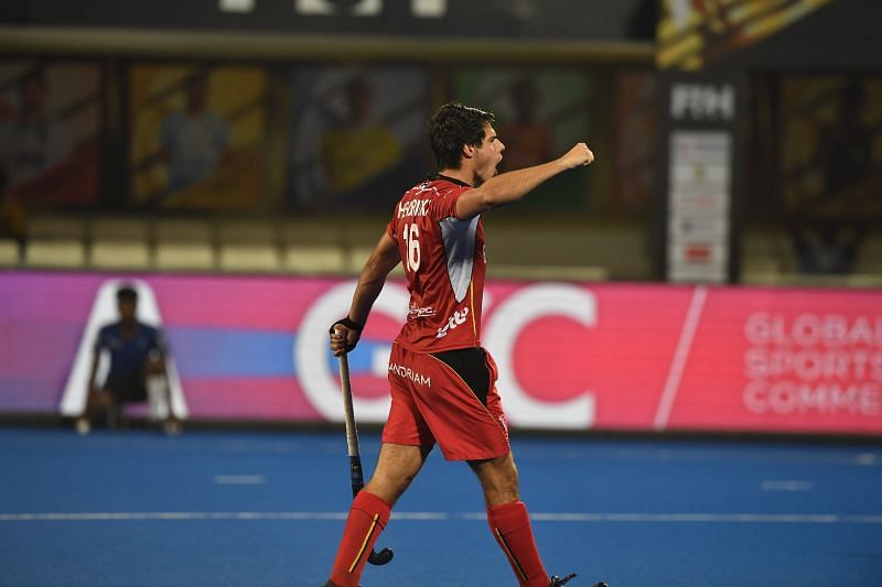 Alexander Hendrickx got the first goal for Belgium (Image - FIH)