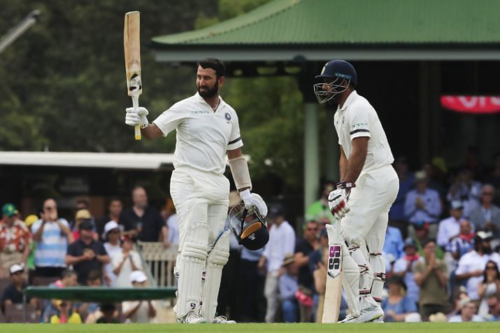 Chateshwar Pujara scored his third hundred of the series at Sydney