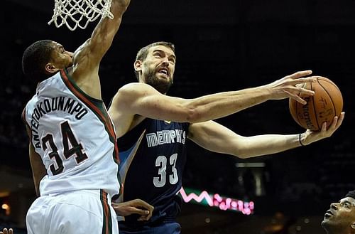 Image result for Giannis antetokounmpo vs. Marc Gasol