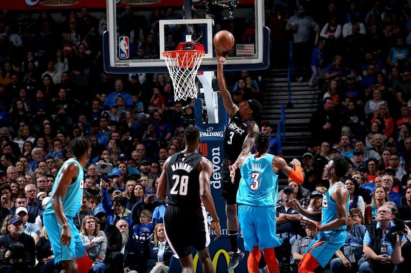 Action from Thunder vs. Wizards game at Oklahoma