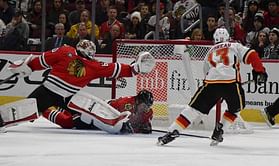 Gaudreau scores twice as Flames beat Blackhawks 4-3