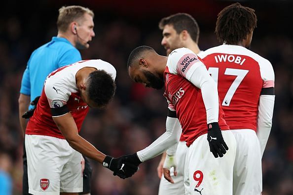 The pair of Aubameyang and Lacazette have been setting fire to defences this season