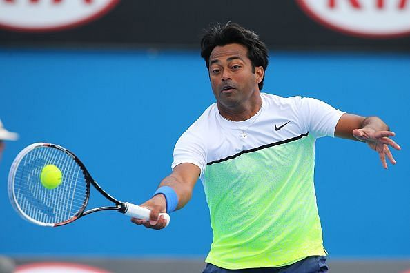 Leander Paes competing in his 24th Australian Open