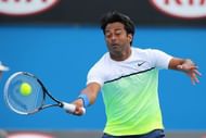 Leander Paes competing in his 24th Australian Open