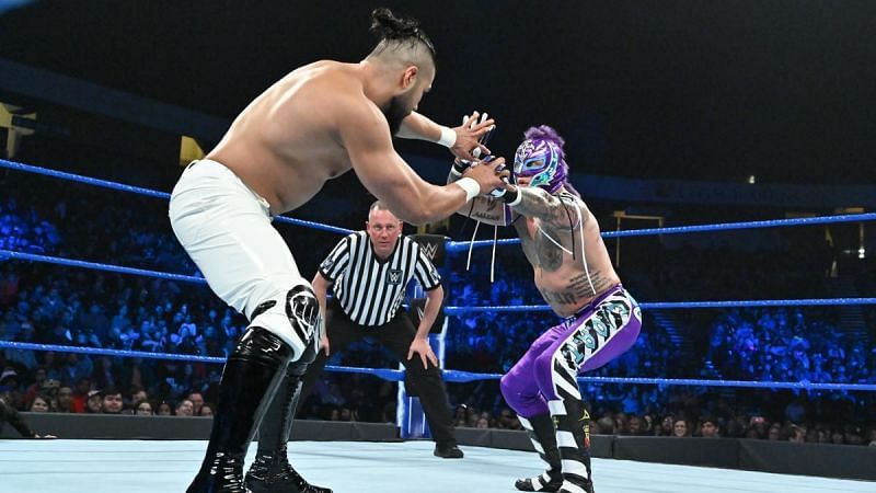 Rey Mysterio and Andrade Cien Almas are feuding on SmackDown